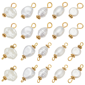 100 шт. 10 стили АБС-пластик имитация жемчуга подвески и соединители подвески фурнитура комплекты
