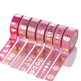 Adhesive Paper Decorative Tape, for Card-Making, Scrapbooking, Diary, Planner, Envelope & Notebooks