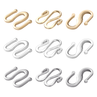 72шт 9 стиль латунные застежки-крючки S, долговечный, застежка в форме м