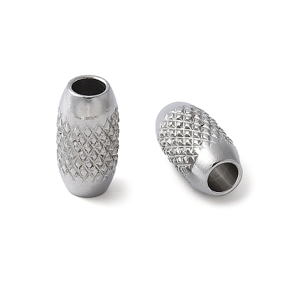 201 из нержавеющей стали бусы, овальные