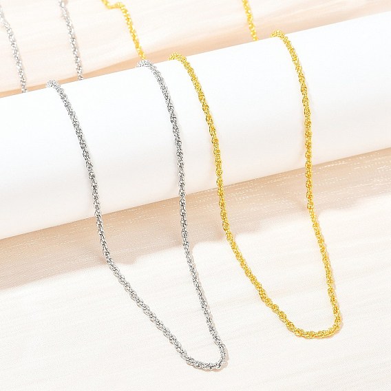 2мм латунные веревочные цепочки ожерелья для женщин и мужчин