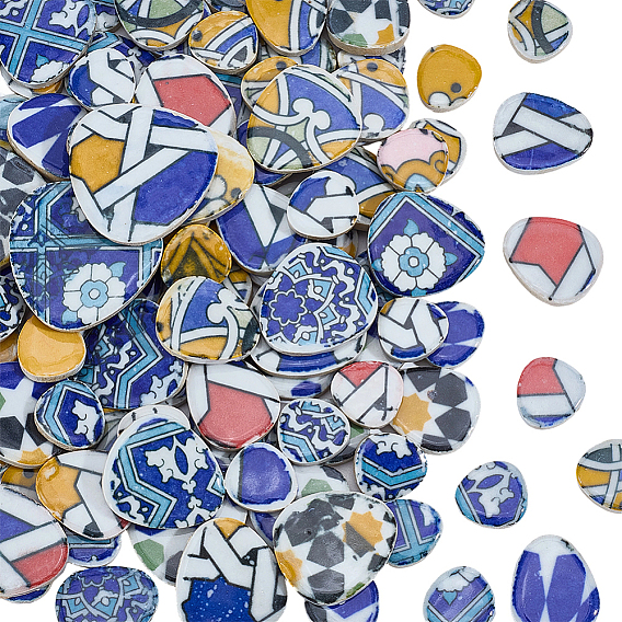 500g 4 colores mosaicos azulejos porcelana cabujones, para decoración del hogar o manualidades de bricolaje