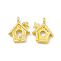 Rack Plating Alloy Pendants, Cadmium Free & Lead Free & Nickle Free, House Charms