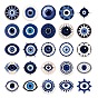 PVC Self Adhesive Evil Eye Sticker Labels, Waterproof Lucky Eye Decals, for Suitcase, Skateboard, Refrigerator, Helmet, Mobile Phone Shell