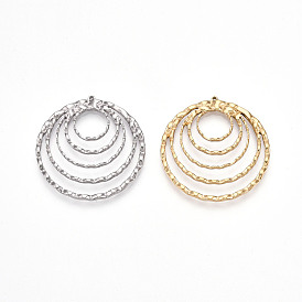 304 подвески из нержавеющей стали, полый плоский круглый шарм