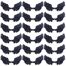 50шт. аксессуары для украшения из искусственной кожи, рельефное ангельское крыло