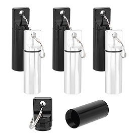 6 шт. 2 цвета наружный портативный алюминиевый сплав небольшой многофункциональный ящик, с кольцом ключевой железа