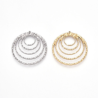 304 подвески из нержавеющей стали, полый плоский круглый шарм