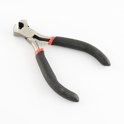 45 # Ensembles d'outils de bijoux de bricolage en acier au carbone: pinces à bec rond, Pince de coupe de fil, fin pinces coupantes, pince coupante de côté et le nez courbé pince, 285x185x13 mm, 5 pcs / set