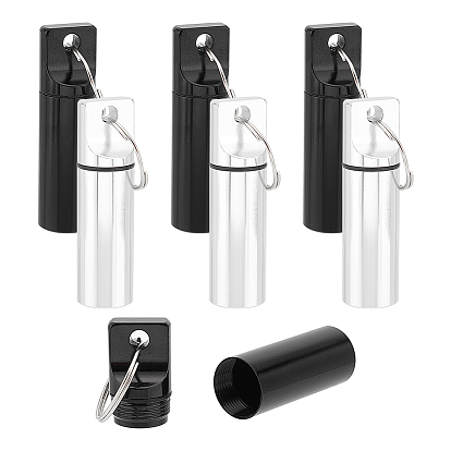 6 шт. 2 цвета наружный портативный алюминиевый сплав небольшой многофункциональный ящик, с кольцом ключевой железа