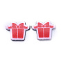 Painted Acrylic Cabochons, for Christmas Day, Gift Box