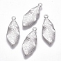 304 Stainless Steel Pendants, Leaf