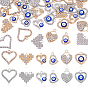 48шт 12 стили подвески со стразами из сплава, сердце, злые глаза