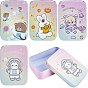 4Pcs 4 Styles Tinplate Storage Box, Jewelry Box, for DIY Candles, Dry Storage, Spices, Tea, Candy, Party Favors, Rectangle with Mixed Pattern