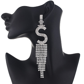 Geometric Tassel Letter Earrings for Bride, Chic and Elegant Jewelry