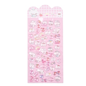 3Наклейки из ПВХ с изображениями животных, мультфильм наклейки, с эпоксидной смолой