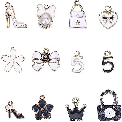 Alloy Enamel Pendants, Mixed Shapes