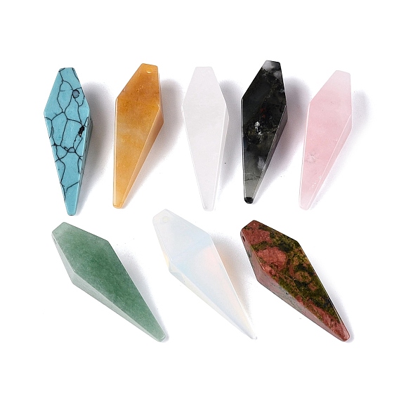 Natural & Synthetic Gemstone Pendants, Arrowhead Charms