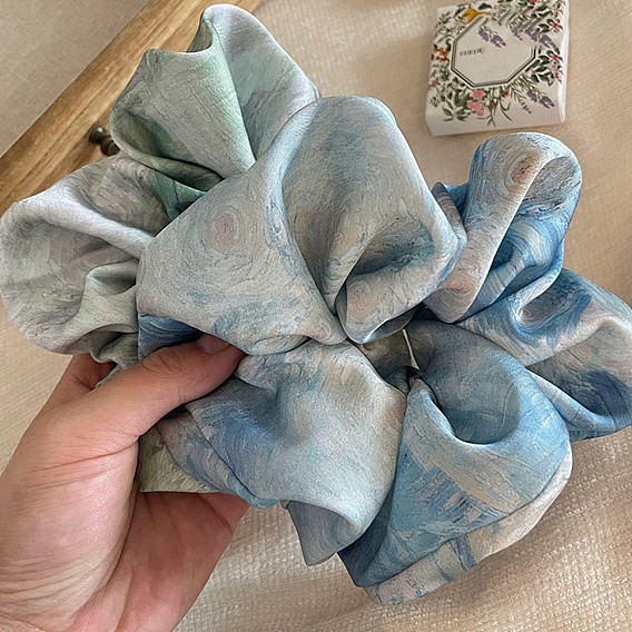 Эластичные аксессуары для волос из ткани чернильного цвета, для девочек или женщин, резинка для волос / резинки для волос