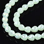 Electroplate Glass Beads Strands, Imitation Jade Glass, AB Color Plated, Faceted, Teardrop