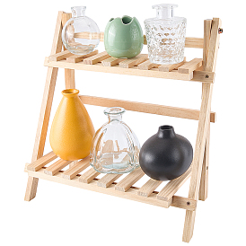 Étagère de rangement pliable en bois, trapèze