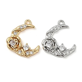 Латунные микро проложить кубического циркония подвески, без кадмия, без никеля и без свинца, Луна прелести