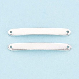 925 подвески из стерлингового серебра, прямоугольник ссылки, штамповка пустой метки