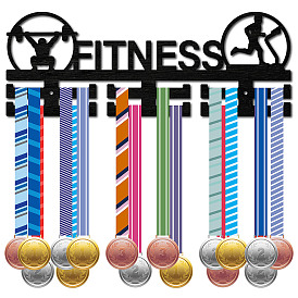 Вешалка для медалей из модного дерева, 2 линейная настенная стойка, с винтами и дюбелем