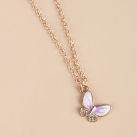Colorful Cartoon Butterfly Necklace - Creative, Unique, Collarbone Chain, Neck Chain