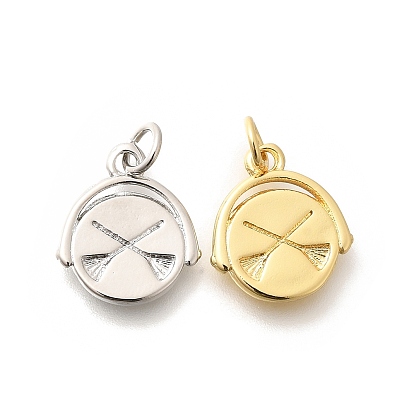 Латунные подвески, с целью перехода в кольце, долговечный, без свинца и без кадмия, плоские круглые прелести