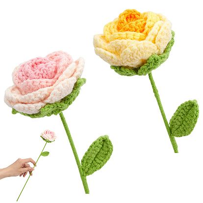 2 piezas 2 colores hilo de lana rosa artificial, con alambre de hierro, para la decoración de fiestas en casa