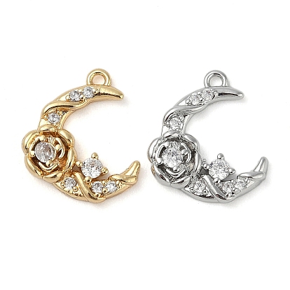 Латунные микро проложить кубического циркония подвески, без кадмия, без никеля и без свинца, Луна прелести