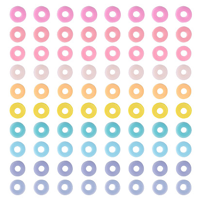 2030шт 10 цветные нити из полимерной глины ручной работы, для поделок ювелирных изделий, Heishi бусы, Диск / плоские круглые