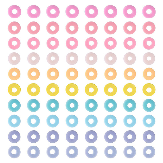 2030шт 10 цветные нити из полимерной глины ручной работы, для поделок ювелирных изделий, Heishi бусы, Диск / плоские круглые