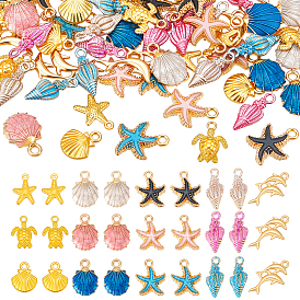 104 шт 13 стили подвески из сплава эмали, разнообразные