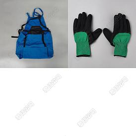 Outdoor Gardening Oxford Fabric Apron and Nylon Safety Work Gloves Sets