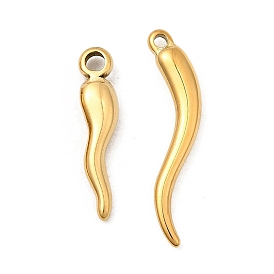 304 подвески из нержавеющей стали, ионное покрытие (ip), рог изобилия / итальянский рог корничелло амулеты