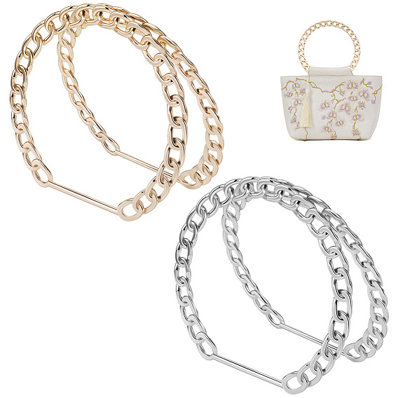 2шт. ручки для сумок из сплава с цепочкой, для замены ремней для мешков