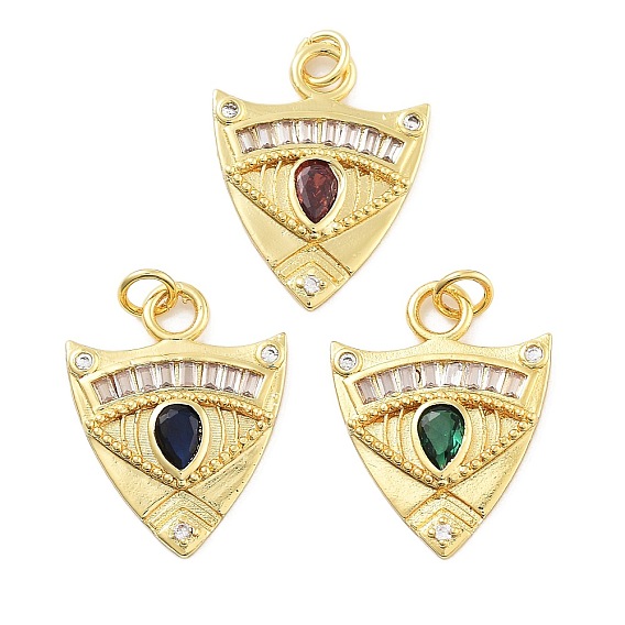 Стойка металлическая латунная микропрофилированная кубическая циркония подвески, долговечный, без свинца и без кадмия, треугольник с глазом