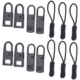 Gorgecraft 3 Style Zipper Slider, with Plastic Zipper Puller With Strap, for Garment Accessories