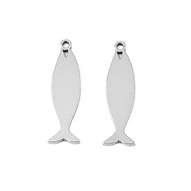 Pendentifs en acier inoxydable, poisson