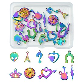 20 шт. 10 стили 304 и 201 подвески из нержавеющей стали, разнообразные