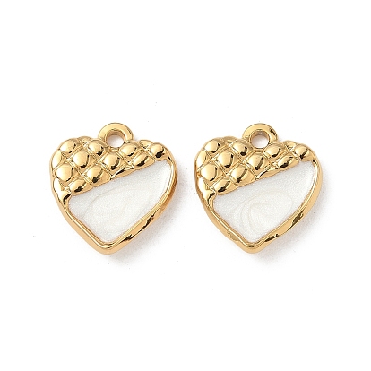 304 прелести нержавеющей стали, с эмалью, ионное покрытие (ip), шарма сердца, реальный 18 k позолоченный