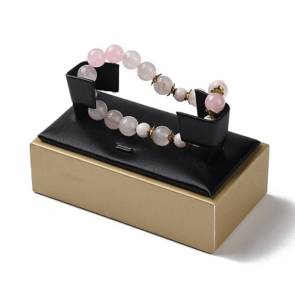 Деревянное покрытие с подставками для браслета из искусственной кожи, подставка для ювелирных изделий для браслетов, прямоугольные