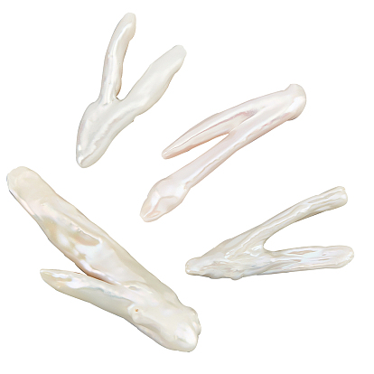 Natural Keshi Pearl Beads, Cultured Freshwater Pearl, No Hole/Undrilled, Chicken Feet