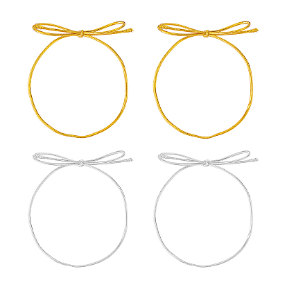 Металлические эластичные петли с заранее завязанными бантиками, для упаковки подарочной коробки