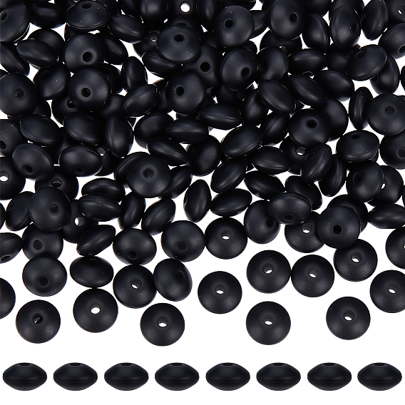 180шт. рондель силиконовые фокусные бусины