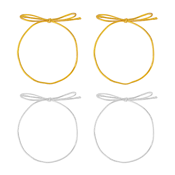 Металлические эластичные петли с заранее завязанными бантиками, для упаковки подарочной коробки