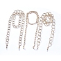 Aluminum Chain Glasses Neck Cord, Strap Eyeglass String Holder, with Alloy Lobster Claw Clasps and Rubber Loop Ends, Textured