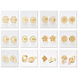 304 Stainless Steel Stud Earring Findings, with Ear Nuts/Earring Backs